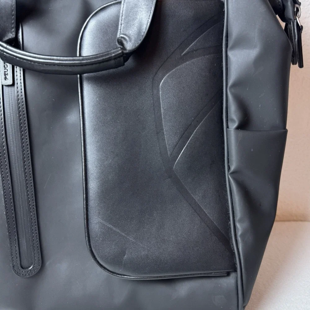 Peugeot Voyages Laptop Backpack Tote Black Water Resistant RFID Security Pocket